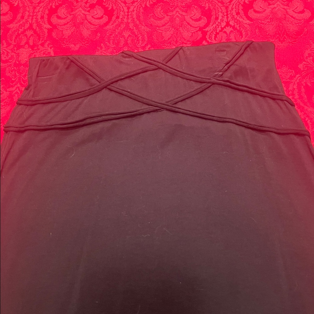 NWOT Max Studio Black  Maxi Flared Skirt